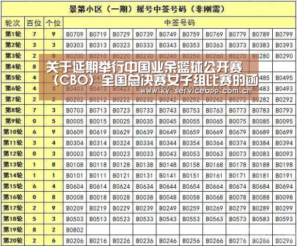 关于延期举行中国业余篮球公开赛(CBO)全国总决赛女子组比赛的函“开云登录”(图2) 开云登录